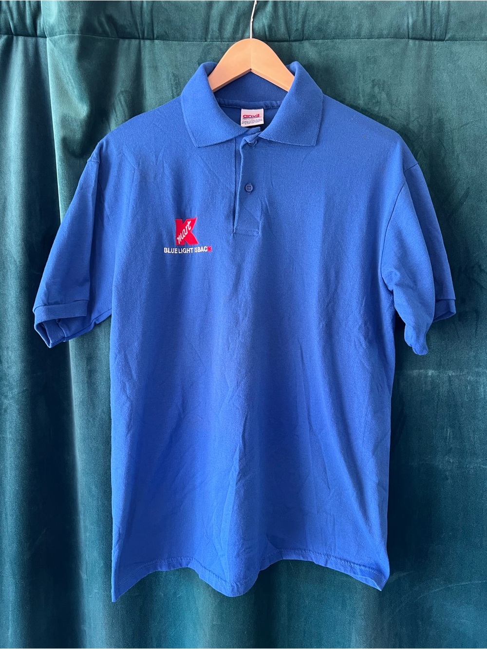 Vintage Y2K K-Mart Royal Blue Uniform Polo Shirt